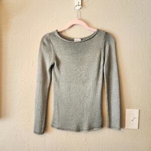90's Vintage Calvin Klein  Silver Sweater